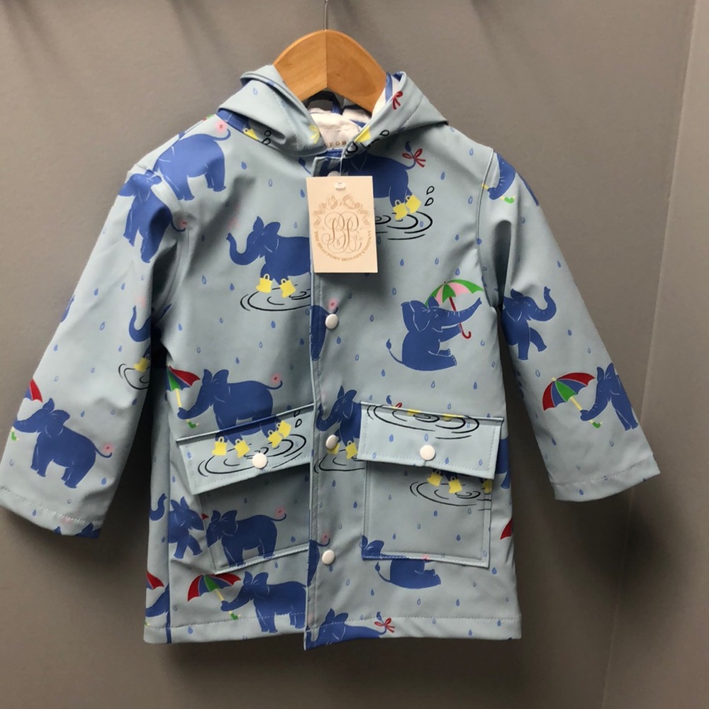 The Beaufort Bonnet Company Blue Elephant Raincoat